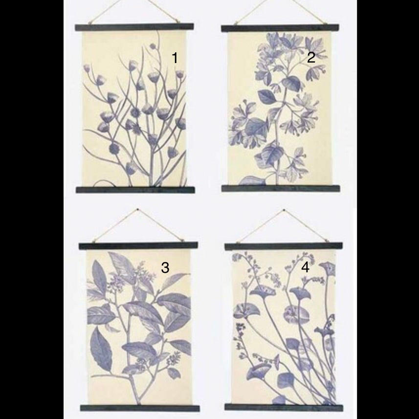Linen Botanical Scroll #2