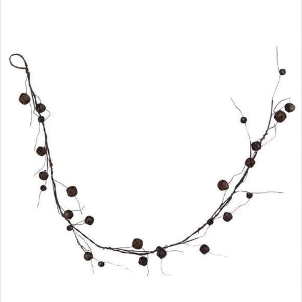 Rust Jingle Bell Garland 60"