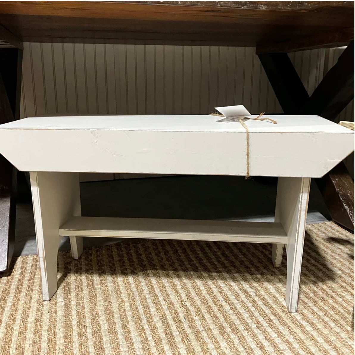 White Wooden Bench