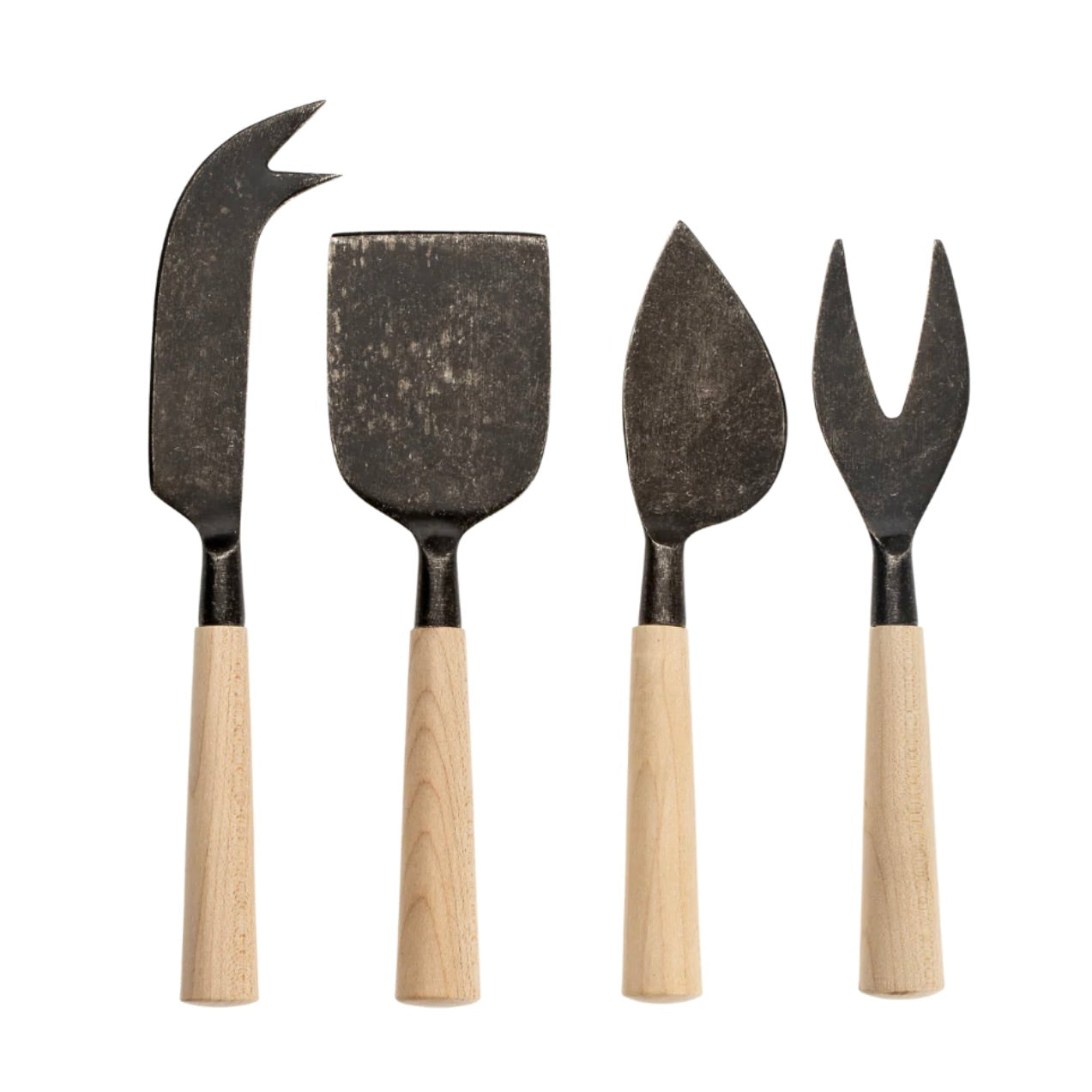 Maple Wood Cheese Knives Set of 4