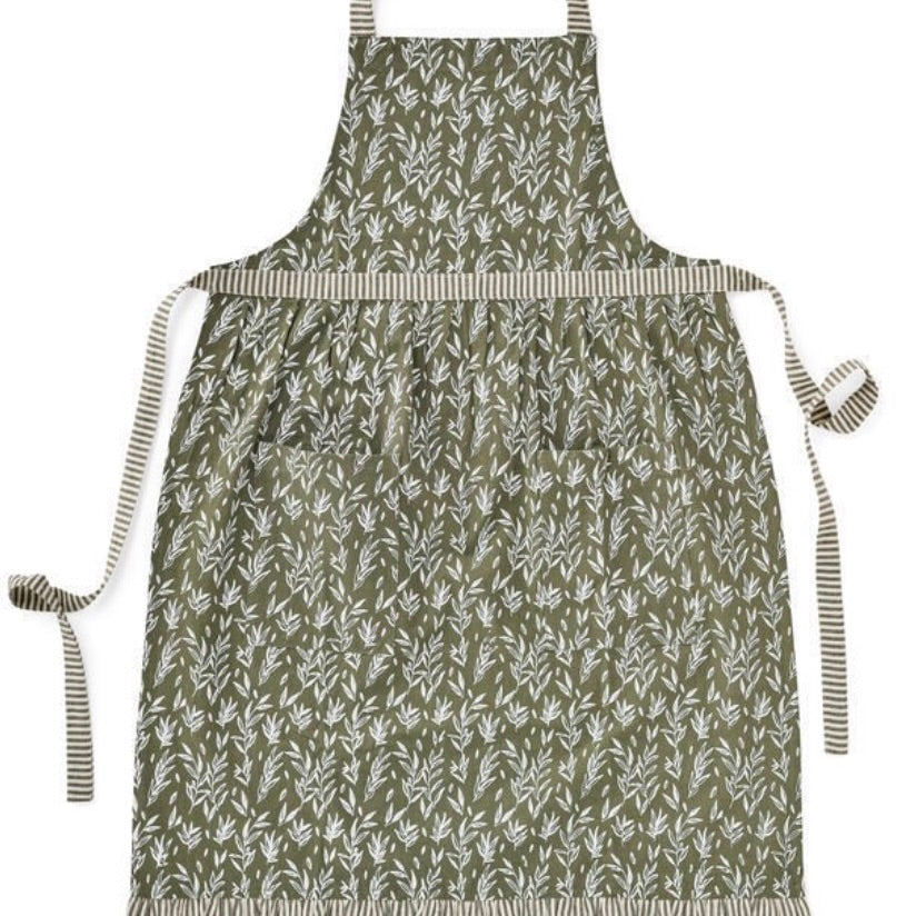 Green Olive Branch Apron