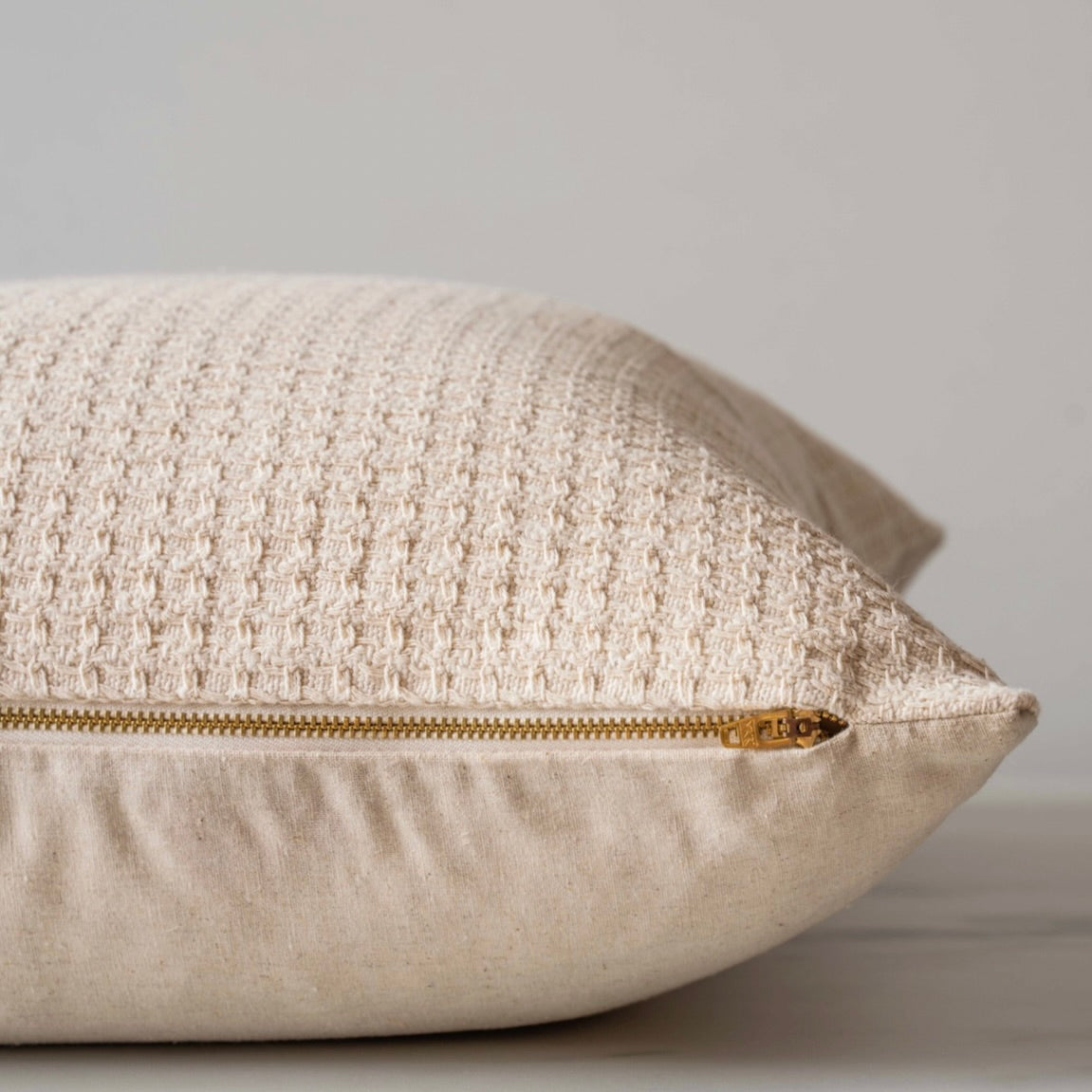 16 x 24 Pillow - Cream Cotton Knit