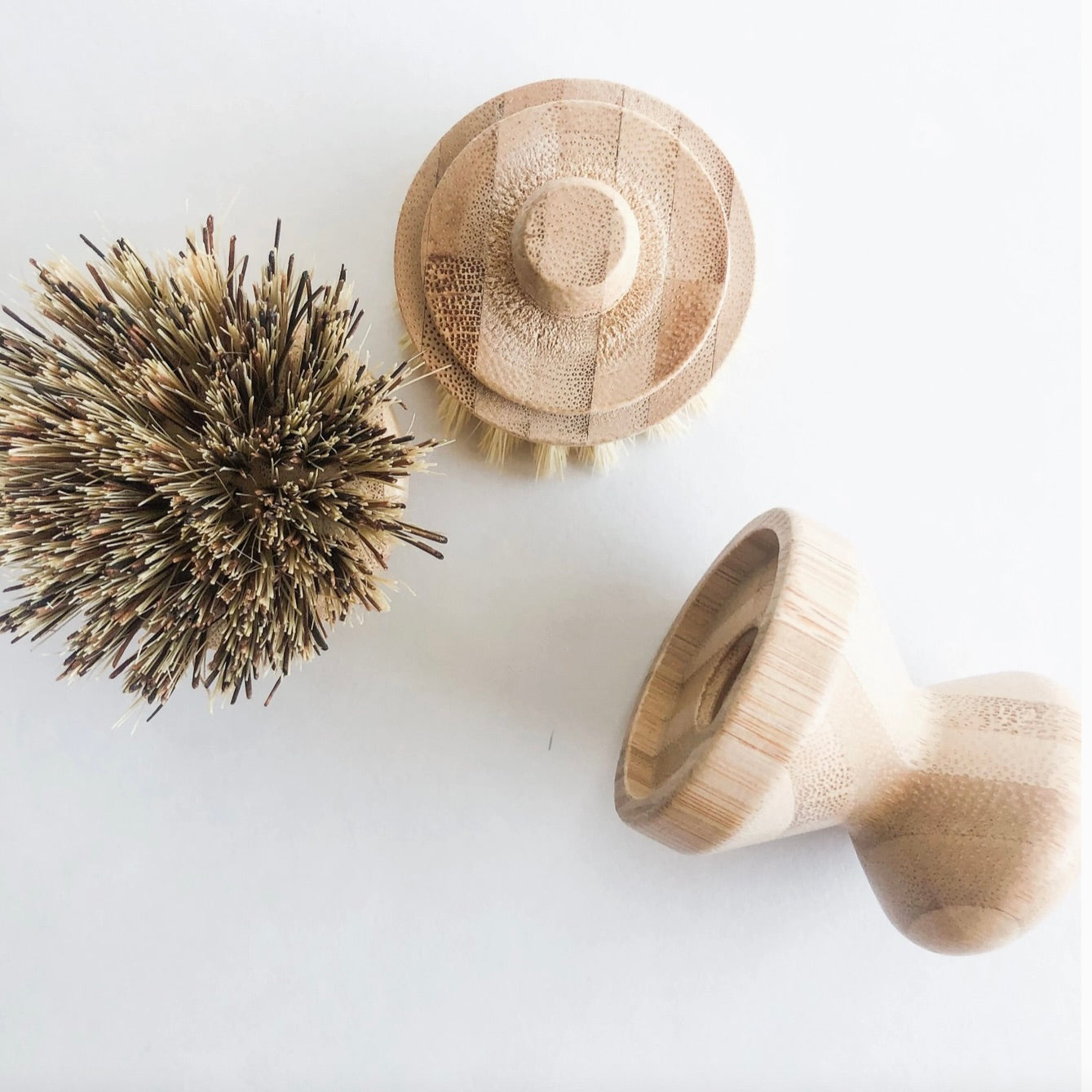 Natural Bamboo Pot & Dish Brush with Replaceable Head