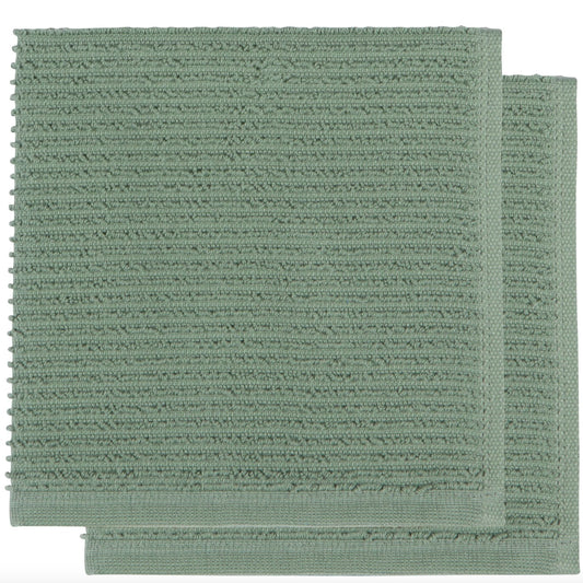 Ripple Elm Green Dishcloth