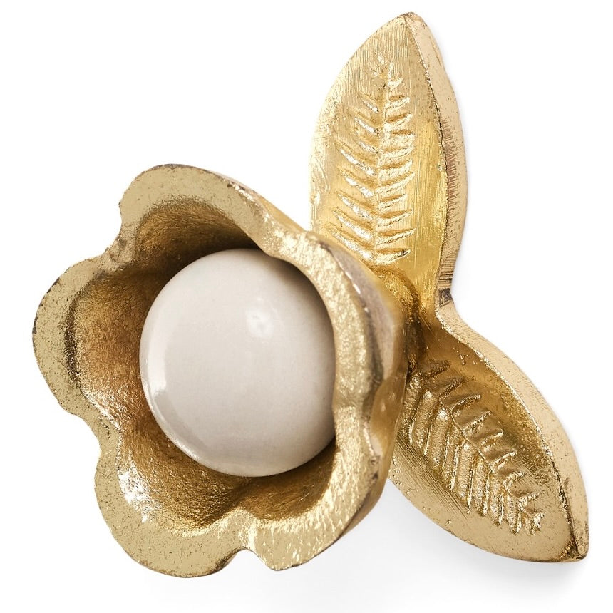 Flower Knob Brass