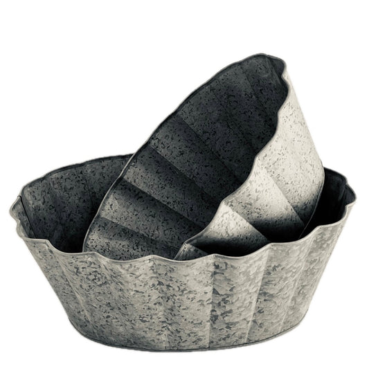 Oval Scallop Planter 15"D