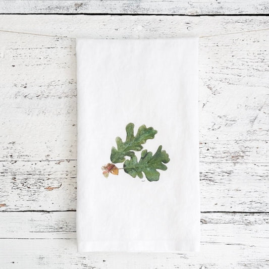 Garry Oak French Linen Tea Towel
