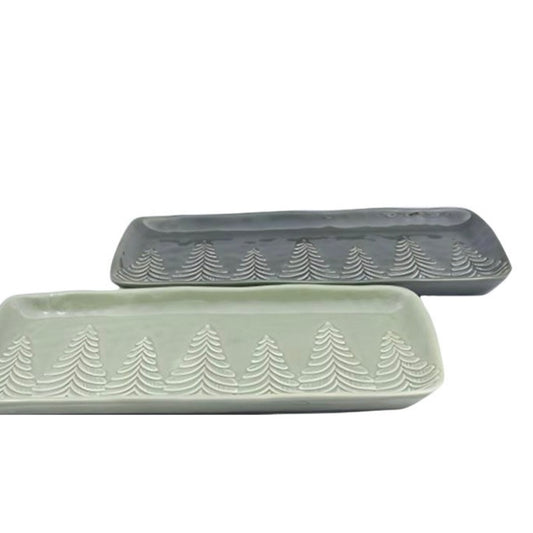 Tree Plate - Dark Green