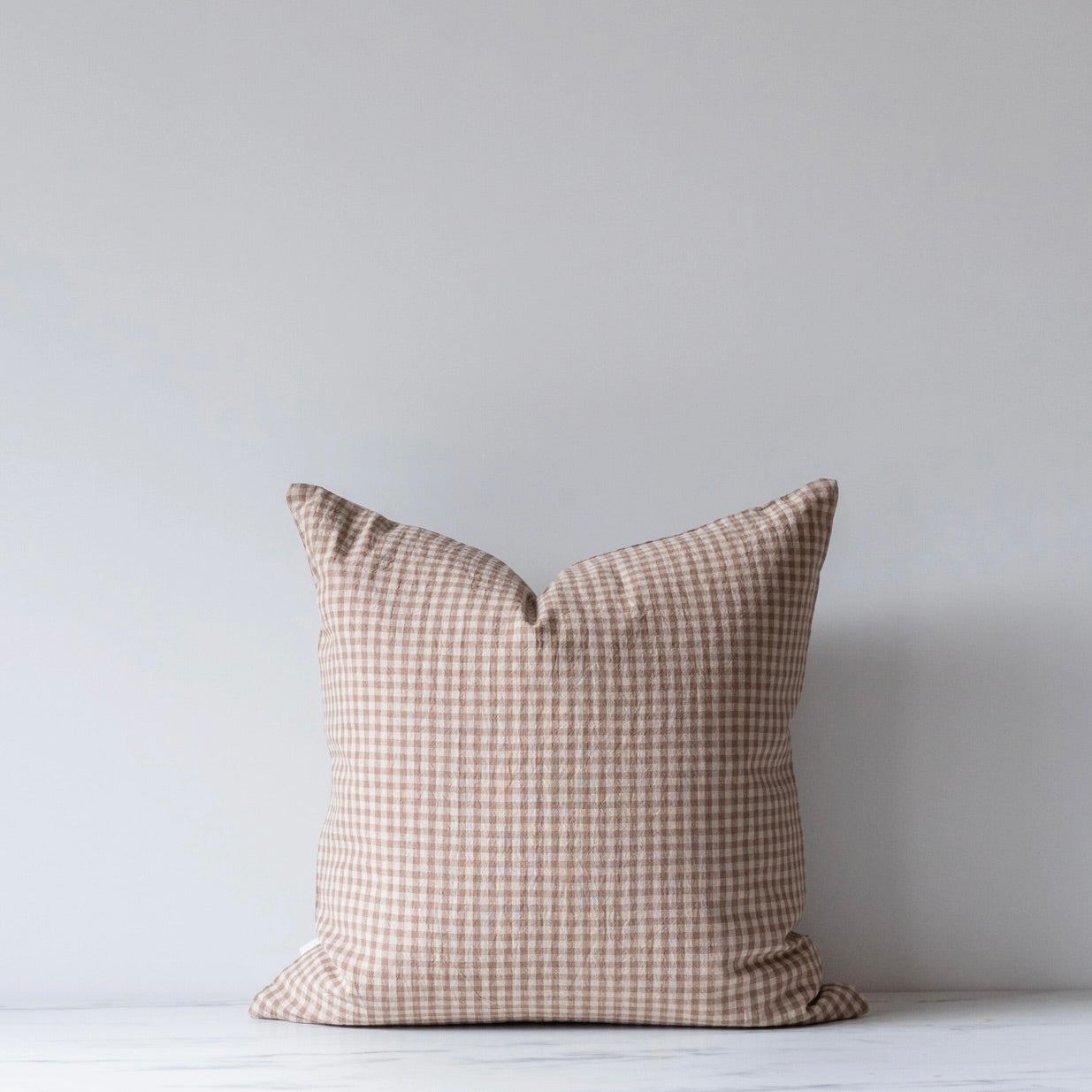 20 x 20 Pillow - Brown Gingham