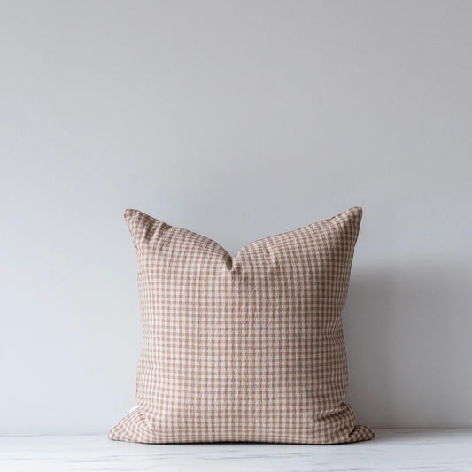 20 x 20 Pillow - Brown Gingham