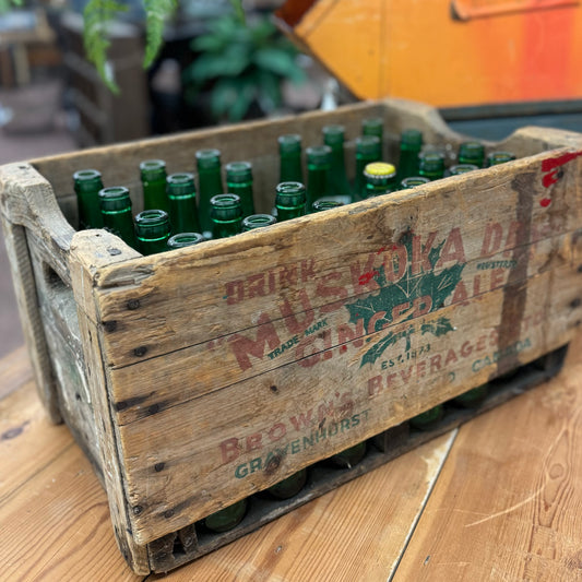 Muskoka Dry Gingerale Crate with Bottles