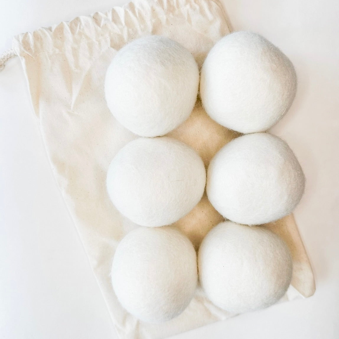 Set of 6 Dryer Balls - White