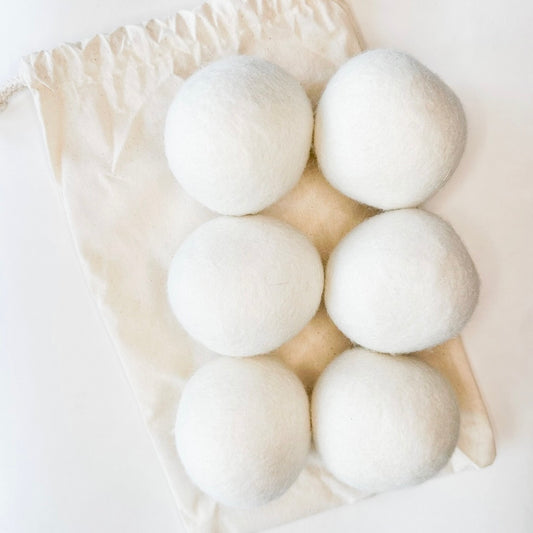 Set of 6 Dryer Balls - White