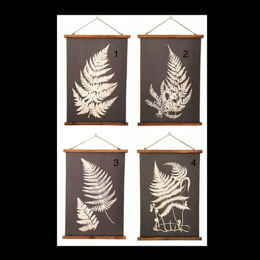 Linen Fern Scroll #4