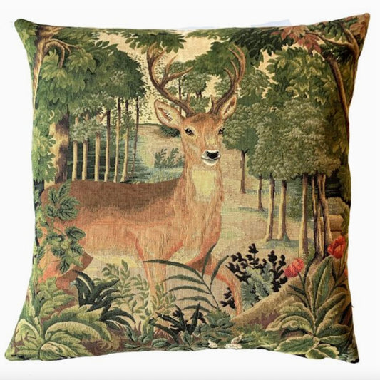 Decorative Pillow - Stag in Forest