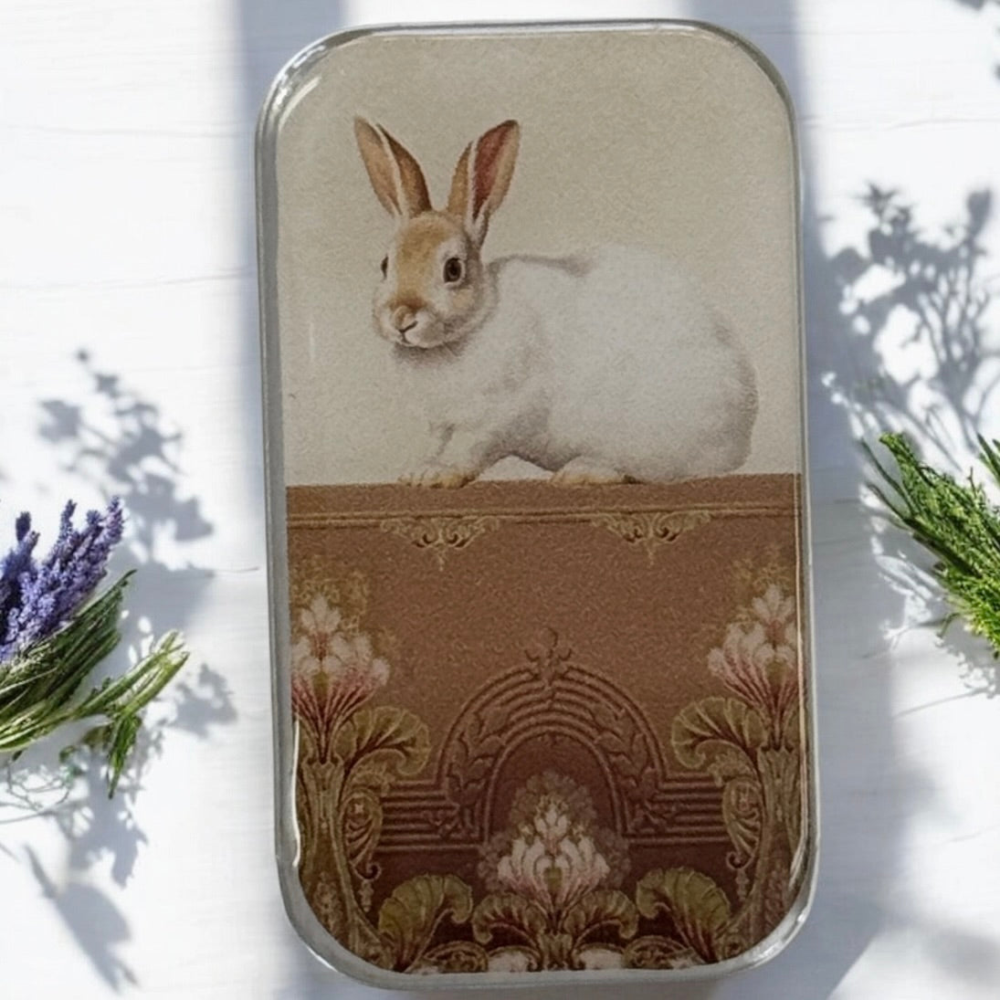 White Bunny Tin