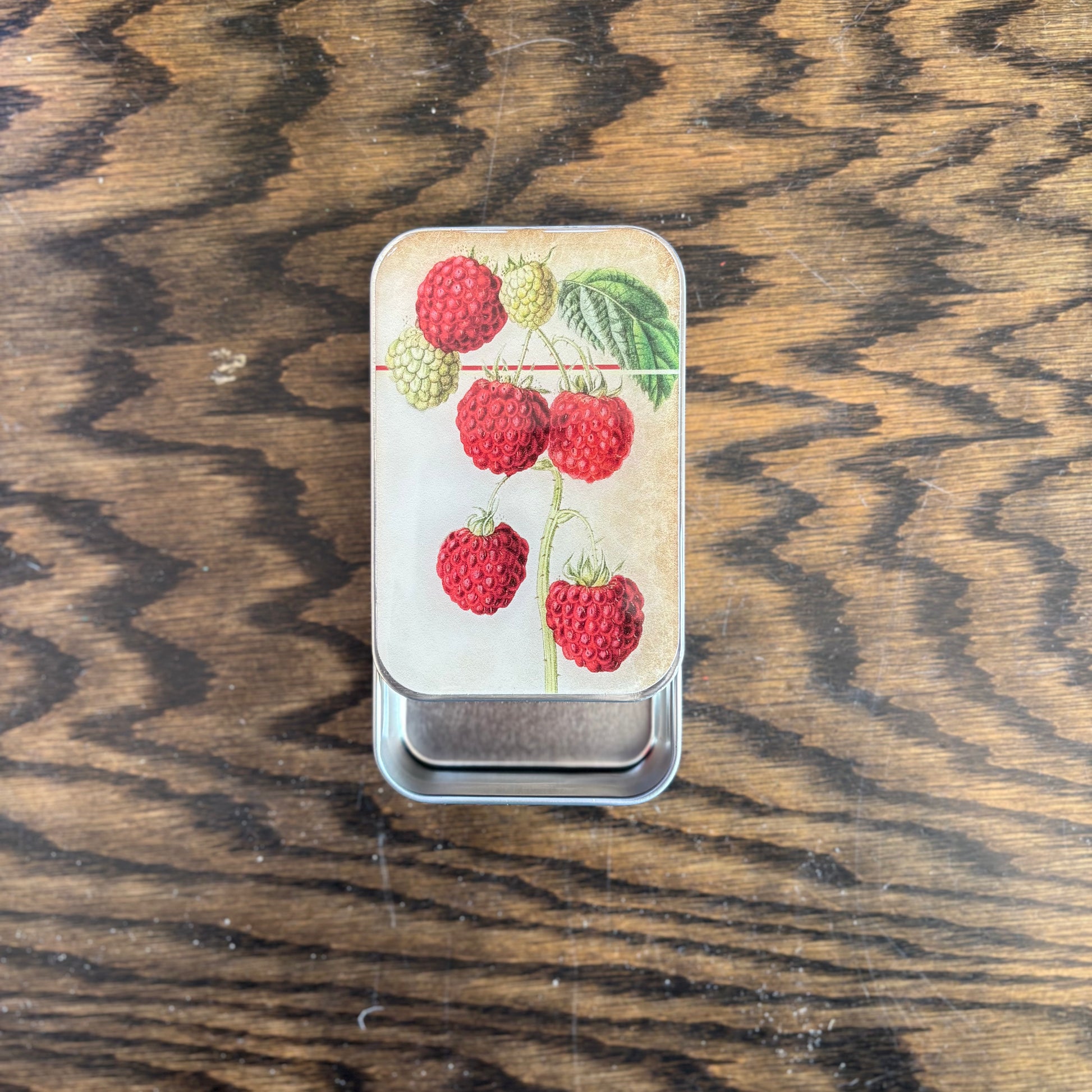 Retro Raspberry Ruffle Tin Raspberry Tin – Cottage Country Vintage