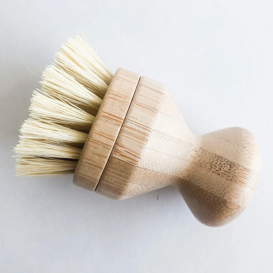 Natural Bamboo Pot & Dish Brush with Replaceable Head