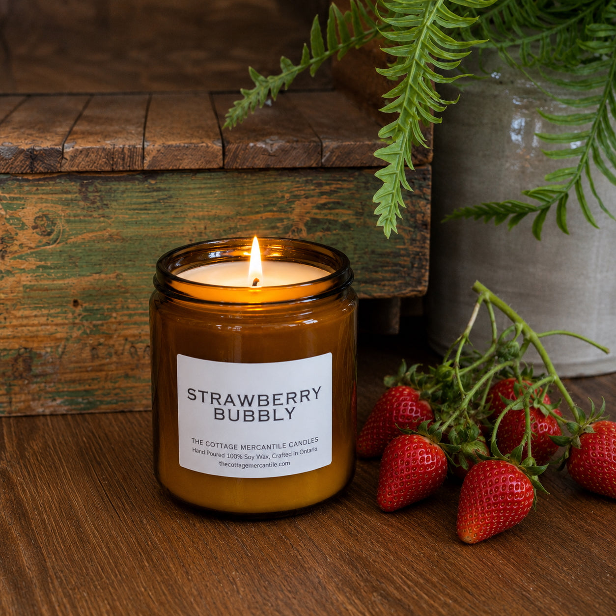 Strawberry Bubbly Candle 8oz